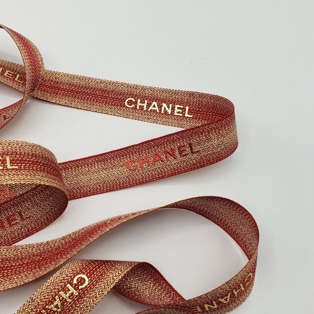 Chanel Red Gold Ribbon 162 inches - Picture 5 of 6